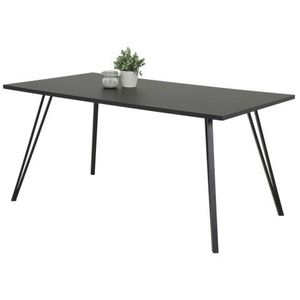 Jídelní stůl Marie 160x90 cm, matný černý obraz