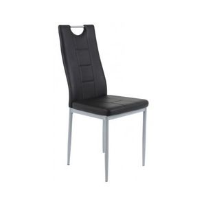 Jídelní židle Kim, černá ekokůže obraz