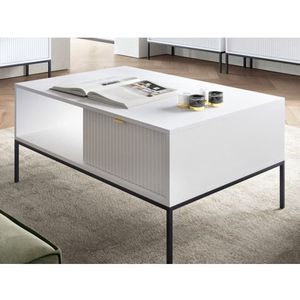 Konferenční stolek se zásuvkami Nova, bílý obraz