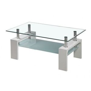 Konferenční stolek Bolero, bílý/sklo obraz