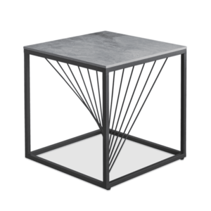 Konferenční stolek ANFANATY 2 KWODROT šedý mramor/černá obraz
