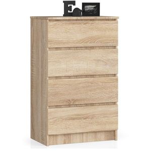 Ak furniture Komoda Kuba 60 cm - 4 šuplíky dub sonoma obraz