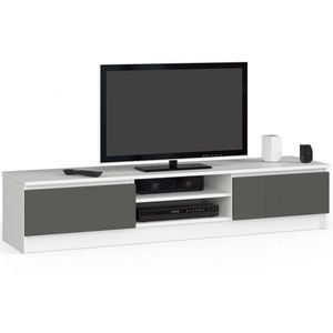 Ak furniture TV stolek Ronon 160 cm bílý/grafit šedý obraz