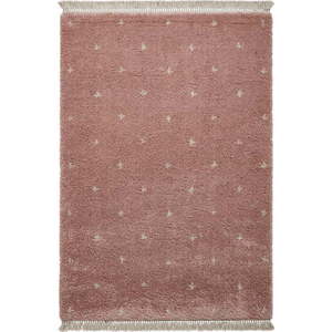 Růžový koberec Think Rugs Boho Dots, 120 x 170 cm obraz
