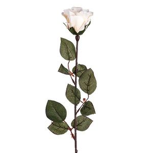 Umělá květina Růže velkokvětá 72 cm, bílá obraz