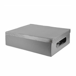 Compactor Skládací úložná kartonová krabice s PVC 58 x 48 x 16 cm, šedá obraz