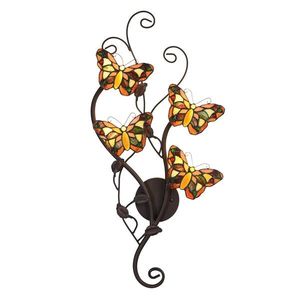 Nástěnná lampa Tiffany Papillons - 32*68 cm G4/4*2W 5LL-5979 obraz