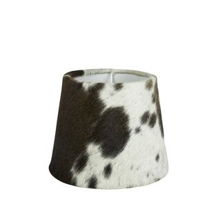 Stínidlo lampy z kravské kůže černá / bílá - Ø20*17cm GKLKZW20 obraz