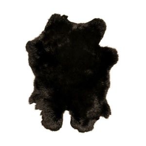 Dekorativní kožešina z černého králíka - 40*30*2cm QXVKZW obraz