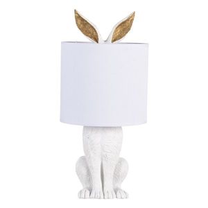 Bílá stolní lampa králík s bílým stínidlem Rabbi - Ø 20*45 cm E27/max 1*60W 6LMC0013W obraz