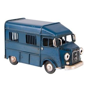 Dekorativní retro model modrý vězeňský mikrobus - 16*7*9 cm 6Y4958 obraz