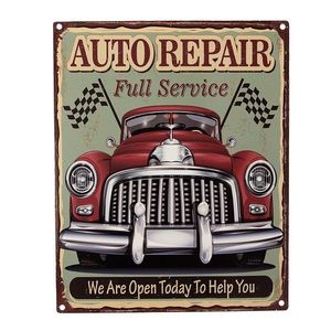 Barevná antik nástěnná kovová cedule Auto Repair - 20*1*25 cm 6Y5131 obraz