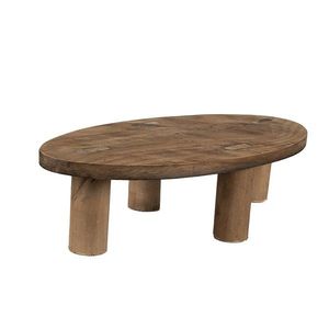 Dekorační květinový dřevěný oválný stolek - 40*20*11 cm 6H2219 obraz