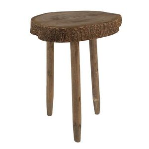 Dekorační květinový dřevěný kulatý stolek - Ø 24*36 cm 6H2221 obraz