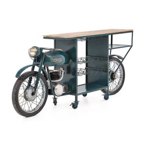 Barový pult s dřevěnou deskou Triumph Bike - 218*56*102cm A00000444 obraz