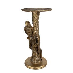 Bronzový antik odkládací stolek s papouškem Parrot - 39*32*60 cm 5PR0101 obraz