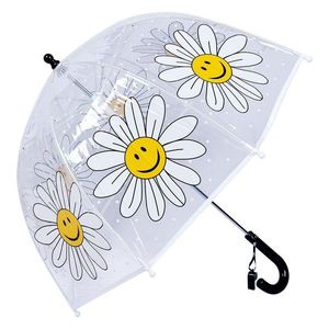 Průhledný dětský deštník se smajlíkovými kopretinkami - Ø 50 cm JZCUM0015 obraz