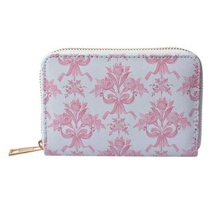 Bílo - růžová peněženka s kyticemi Pouquet - 10*15 cm JZPU0003-02 obraz