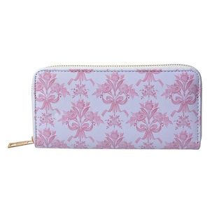 Bílo - růžová peněženka s kyticemi Pouquet - 10*19 cm JZPU0003-03 obraz