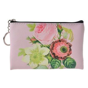 Růžová peněženka/ taštička s květy Pinerose - 10*15 cm JZPU0004-04 obraz