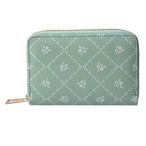 Zelená peněženka s bílými kytičkami - 10*15 cm JZPU0005-02 obraz