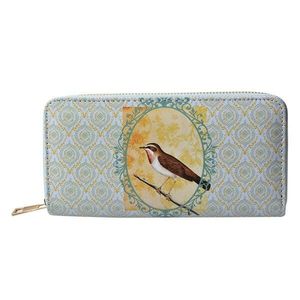Zelená peněženka s ptáčkem Bird - 10*19 cm JZPU0006-03 obraz