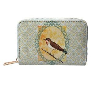 Zelená peněženka s ptáčkem Bird - 10*15 cm JZPU0006-02 obraz