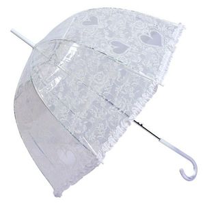 Průhledný dámský deštník s krajkovým vzorem Lace - Ø 80*80 cm JZUM0063 obraz