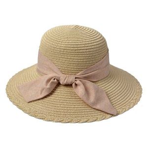 Béžový sluneční dámský klobouk s mašlí - 55-57cm JZHA0095BE obraz