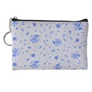 Peněženka/ taštička s modrými růžičkami Blue Rose Blooming - 10*15 cm JZPUBRB-04 obraz