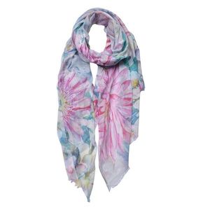 Dámský šátek s potiskem růžových květů - 70*180 cm JZSC0696 obraz