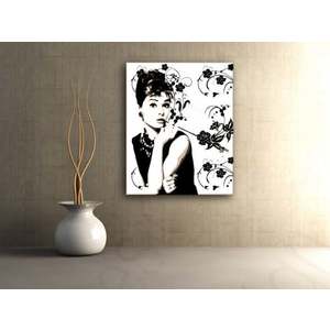 Ručně malovaný POP Art Audrey Hepburn 80x100 cm obraz
