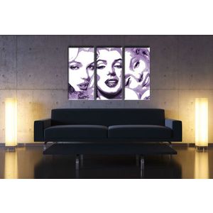Ručně malovaný POP Art Marilyn Monroe 3 dílný 120x80cm obraz
