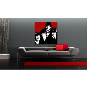 Ručně malovaný POP Art Beatles 4 dílný 100x100cm obraz