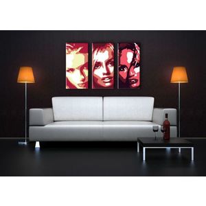Ručně malovaný POP Art Faces 3 dílný 120x80cm obraz