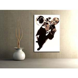 Ručně malovaný POP Art Luis Armstrong 1 dílný 70x100cm obraz