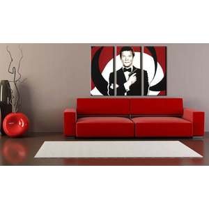 Ručně malovaný POP Art James Bond 3 dílný 120x80cm obraz