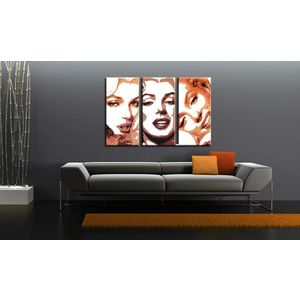 Ručně malovaný POP Art Marilyn Monroe 3 dílný 120x80cm obraz