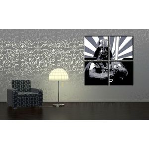 Ručně malovaný POP Art STAR WARS 4 dílný 100x100cm obraz
