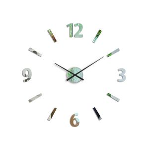 Moderní nástěnné hodiny KLAUS MIRROR (nalepovací hodiny na stěnu) obraz