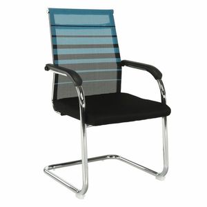 Zasedací židle PAPOSANA, modrá/černá obraz