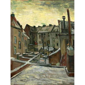 Obraz - reprodukce 30x40 cm Houses Seen from the Back, Vincent van Gogh – Fedkolor obraz