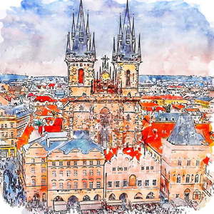 Obraz 30x30 cm Prague – Fedkolor obraz