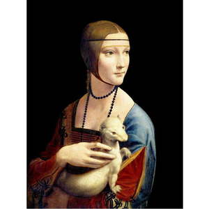 Obraz - reprodukce 50x70 cm Lady with an Ermine, Leonardo Da Vinci – Fedkolor obraz