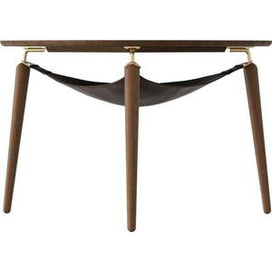 Hnědý kulatý konferenční stolek z dubového dřeva ø 80 cm Hang Out – UMAGE obraz