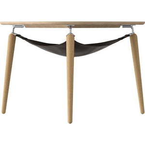 Kulatý konferenční stolek z dubového dřeva v přírodní barvě ø 80 cm Hang Out – UMAGE obraz