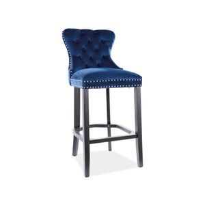 Barová židle AUGUST H-1 VELVET Modrá obraz