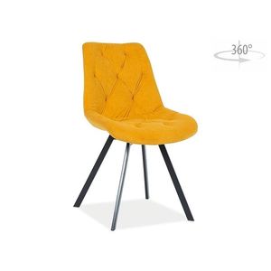 Otočná jídelní židle VALENTE Žlutá obraz