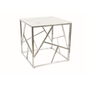 Odkládací stolek ESCADA B II Bílá / stříbrná obraz