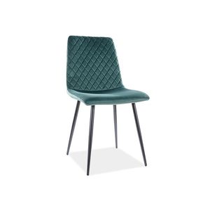 Jídelní židle IRYS VELVET Tmavě zelená, Jídelní židle IRYS VELVET Tmavě zelená obraz